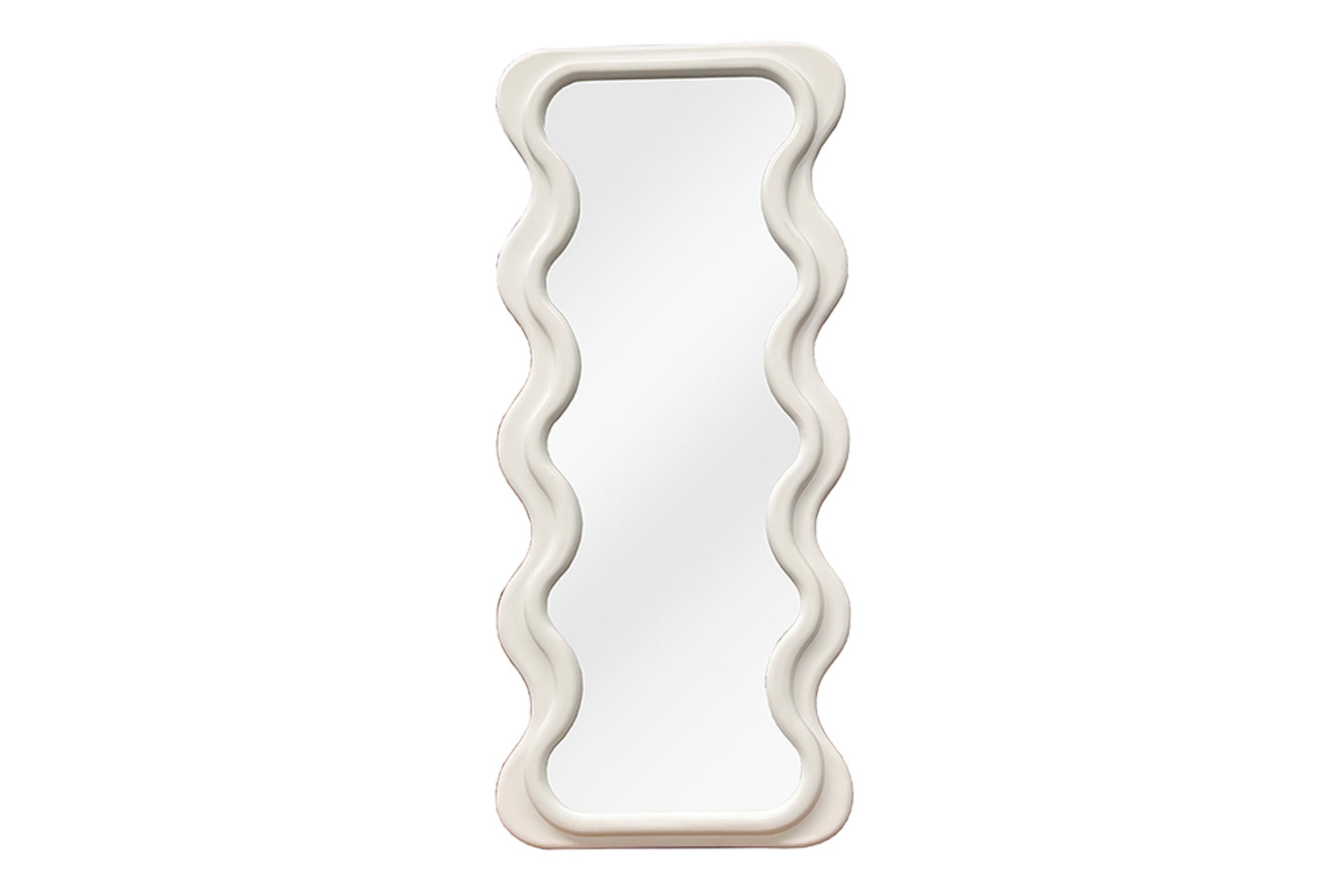Lustro ścienne CURVY 160 cm białe – grafika-1.
