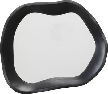 Oglinda de perete asimetrica Dynamic 40x34 cm neagra  – imagine-1.