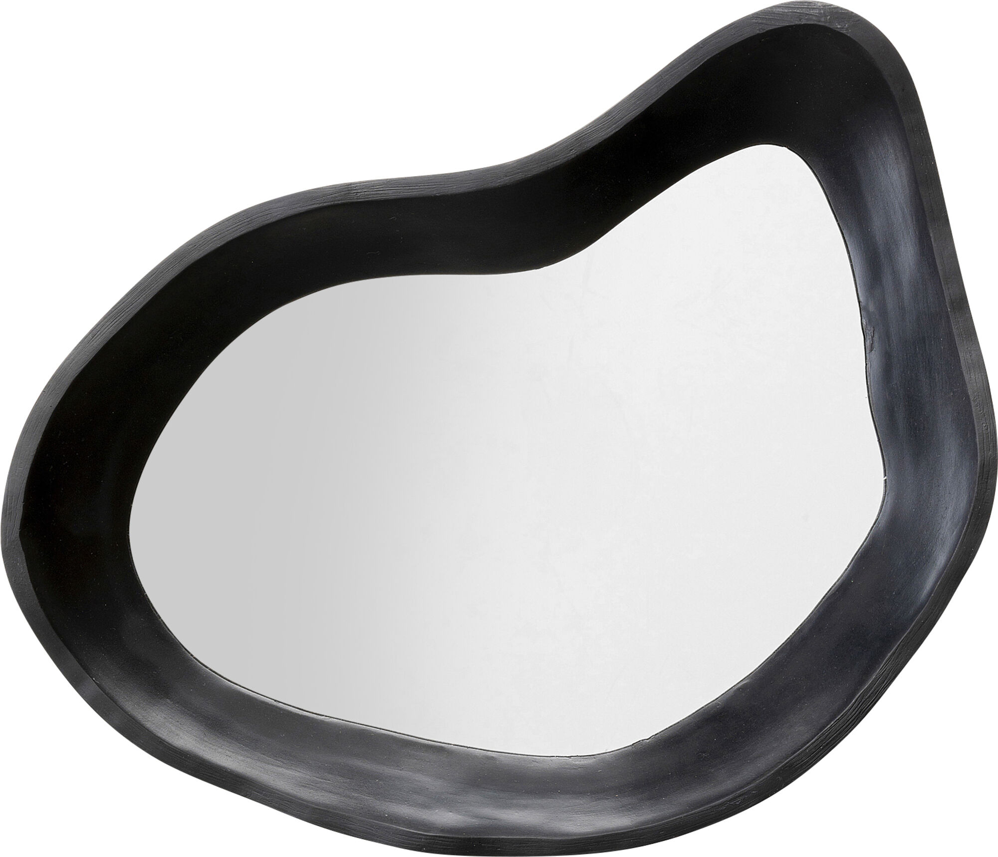 Lustro ścienne czarne loft asymetryczne 44x32 cm – obraz-1