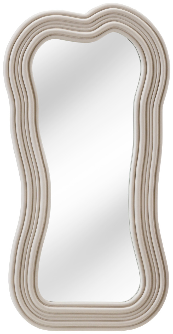 Lustro nowoczesne w szarobeżowym kolorze z elegancką ramą – grafika-1.