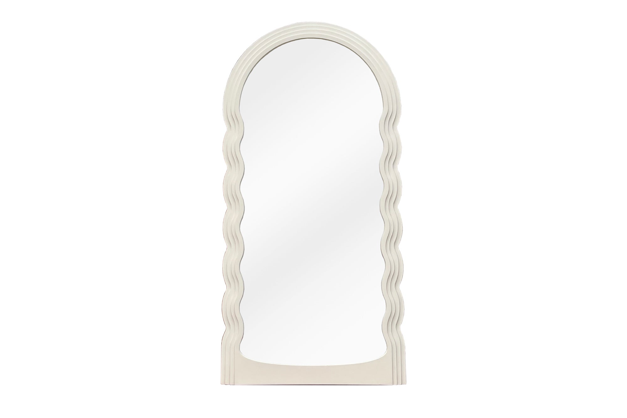 Lustro ścienne WAVE 160 cm białe – grafika-1.