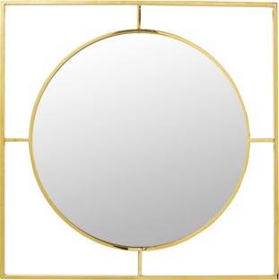 Oglinda Stanford cu rama Aurie Ø90 cm – imagine-1.
