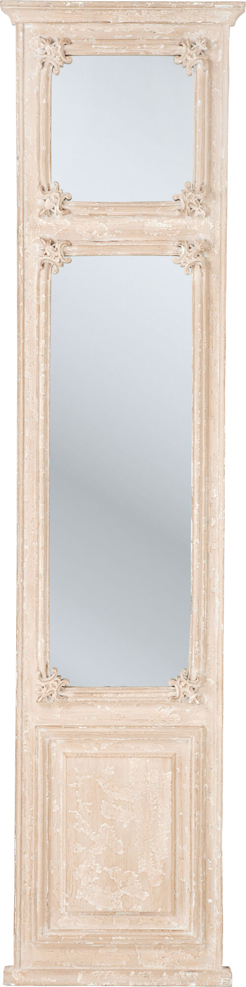 Lustro stojące Romantico Vintage 200x50 cm beżowe – obraz-1