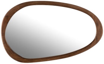Lustro owalne drewno mango brązowe 83x51 cm – obraz-1