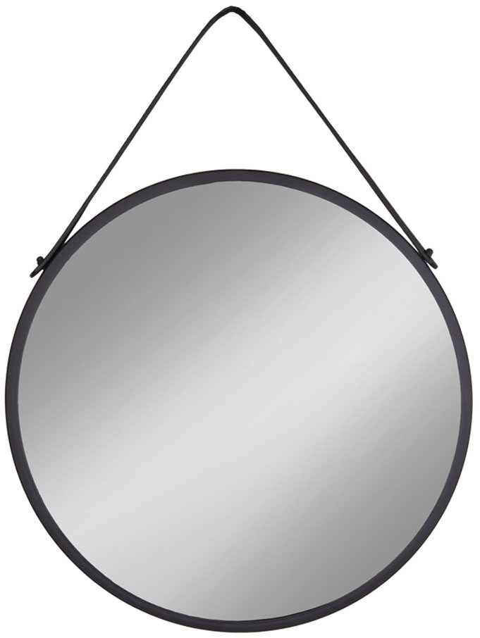 Lustro wiszące czarne Ø60 cm – grafika-1.