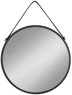 Lustro wiszące czarne Ø60 cm – grafika-1.