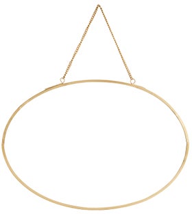 Lustro wiszące Asenio 30x21 cm złote – obraz-1