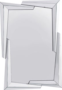 Lustro wiszące Boomerang 82x122 cm srebrne – obraz-1