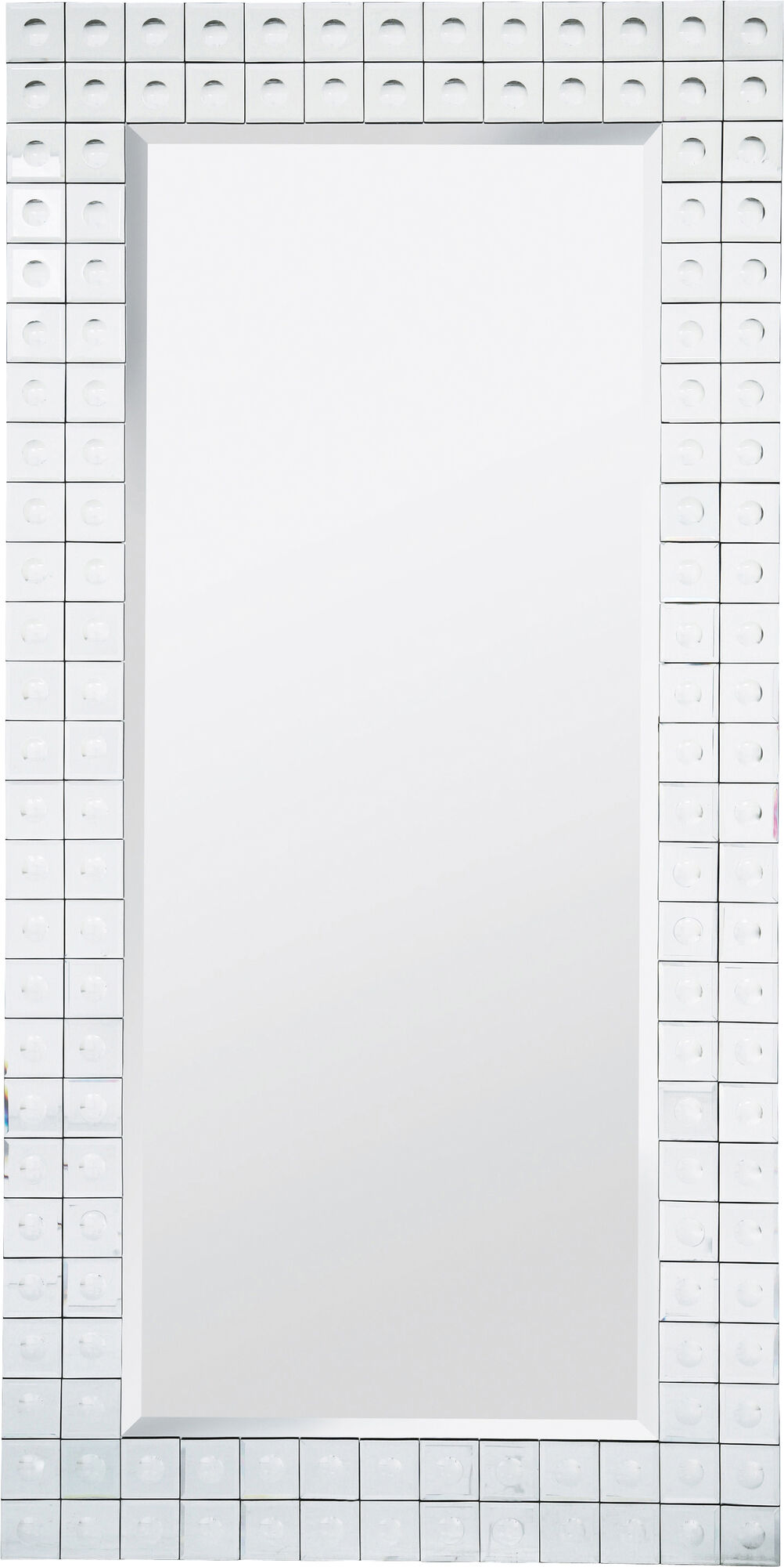 Lustro wiszące Bubble 156x78 cm srebrne – grafika-1.