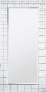 Lustro wiszące Bubble 156x78 cm srebrne – grafika-1.