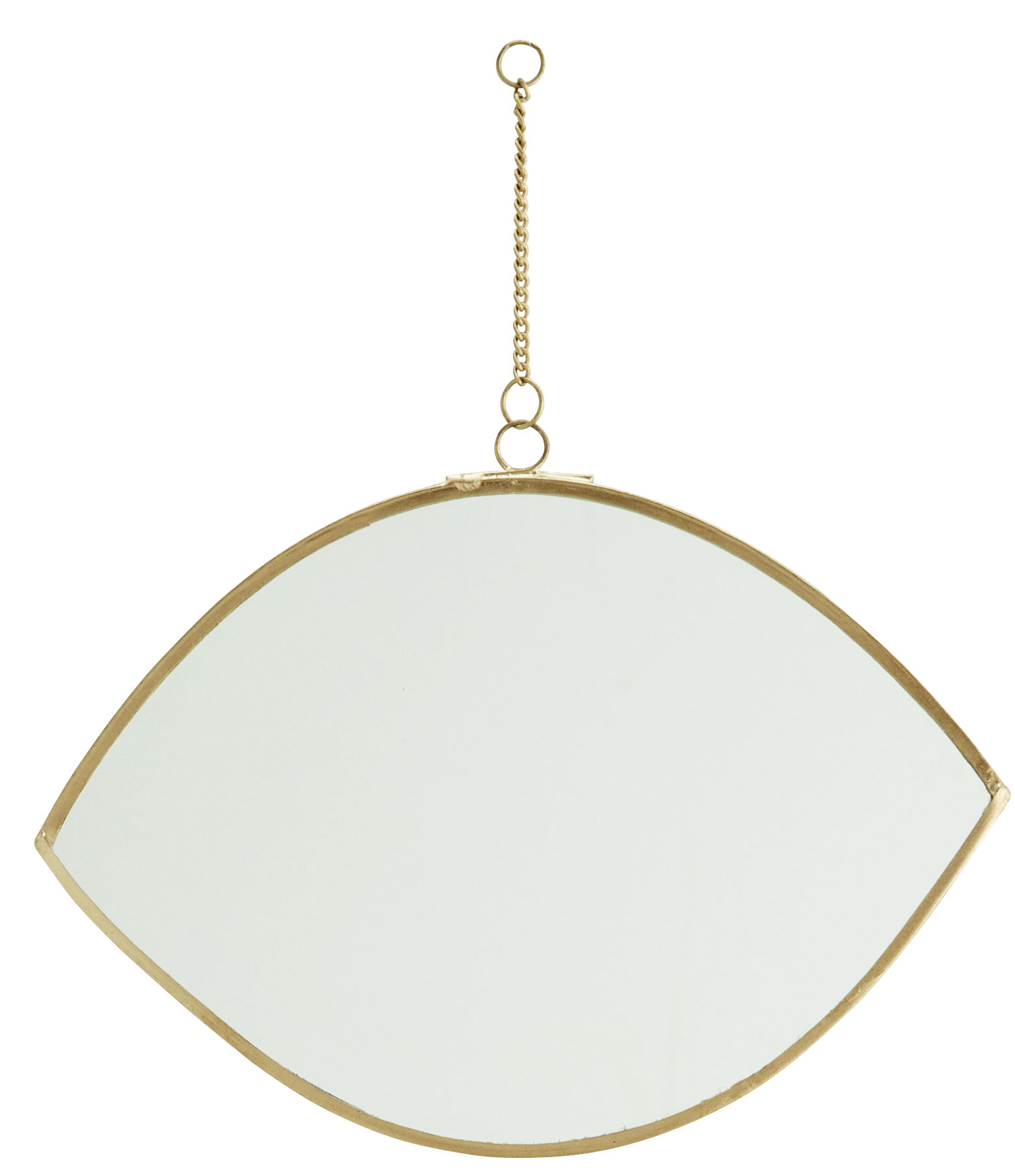 Lustro wiszące Duno 16 cm złote – obraz-1