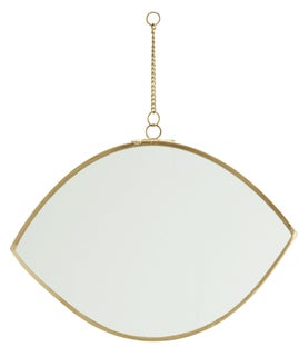 Lustro wiszące Duno 16 cm złote – obraz-1