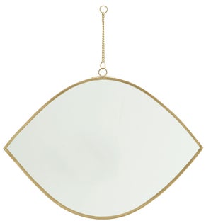 Lustro wiszące Duno 26 cm złote – obraz-1