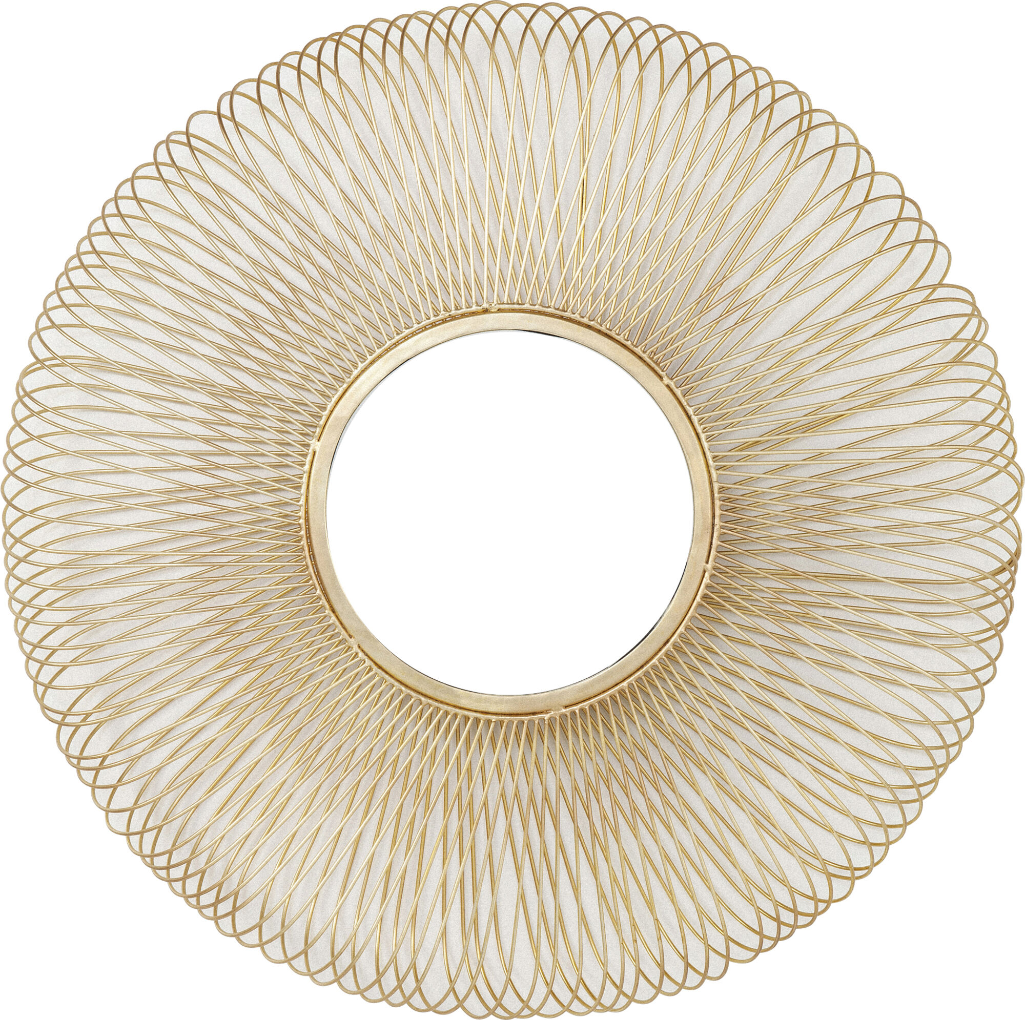 Lustro wiszące El Sol Gold Ø79 cm złote – obraz-1