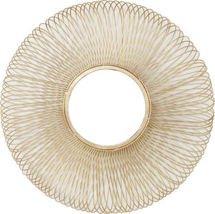 Lustro wiszące El Sol Gold Ø79 cm złote – obraz-1