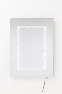 Lustro wiszące Infinity LED 120x80 cm białe – grafika-1.