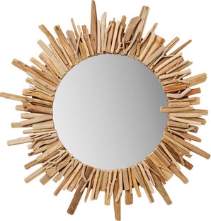 Speil Legno Rundt Solspeil i Tre Ø82 cm – bilde-1.