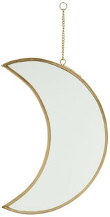 Lustro wiszące Moon 20 cm złote – obraz-1