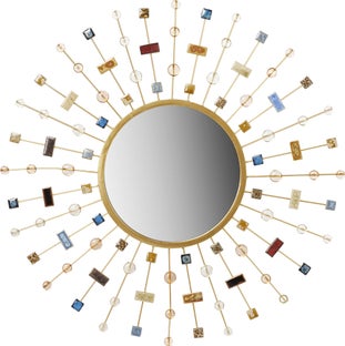 Lustro wiszące Murano ∅70 cm kolorowe – obraz-1