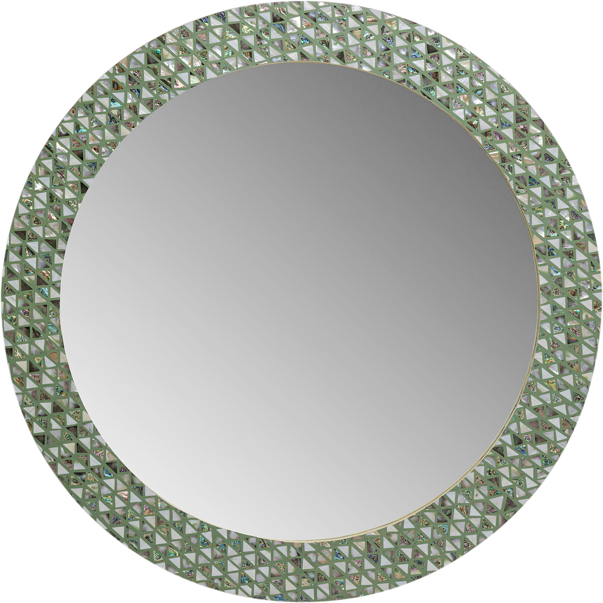 Lustro wiszące Perrot ∅100 cm zielone – grafika-1.