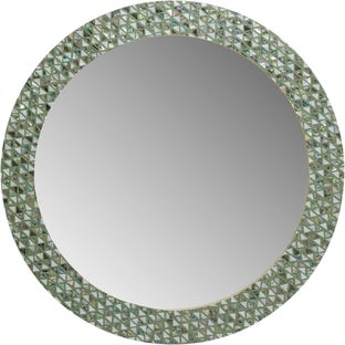 Lustro wiszące Perrot ∅100 cm zielone – grafika-1.