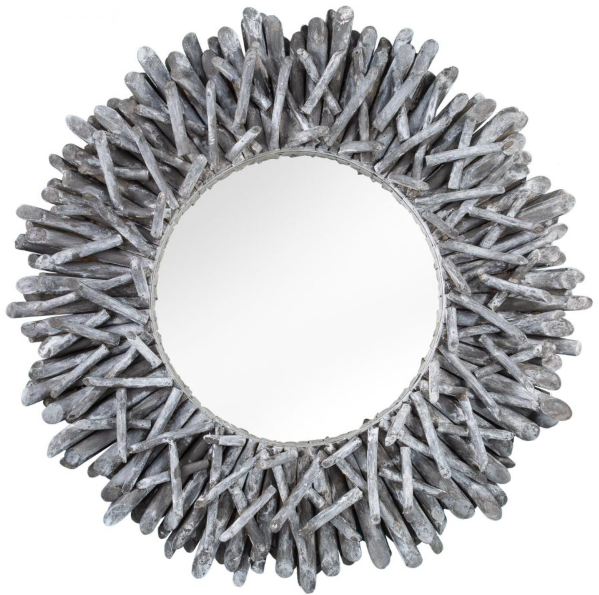 Lustro wiszące okrągłe z drewna recyklingowanego w nowoczesnym stylu 80x80 cm – grafika-1.