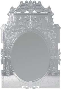 Lustro wiszące Romantico 183x122 cm srebrne – grafika-1.