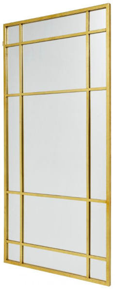 Lustro wiszące Spirit 102x204 cm złote – obraz-1