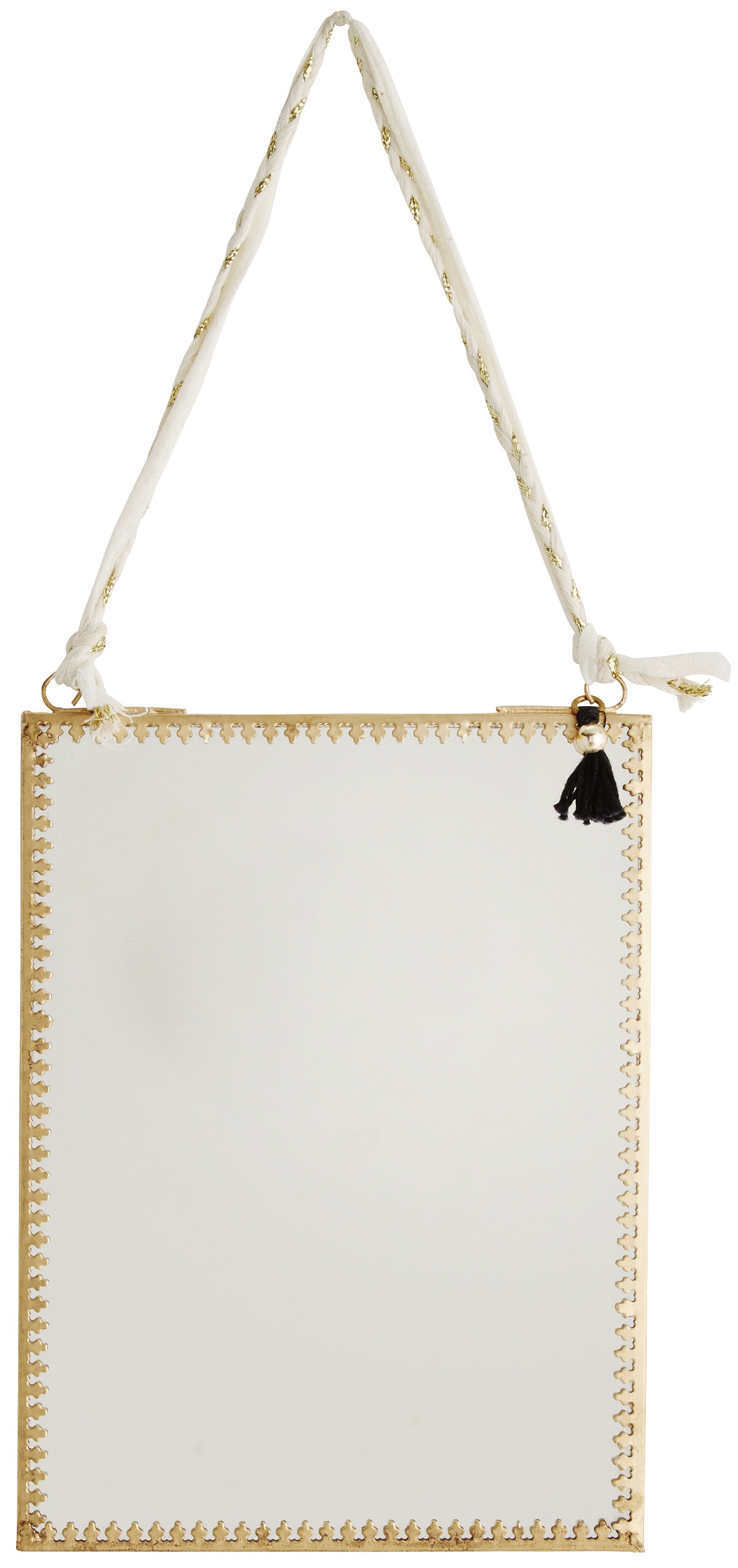 Lustro wiszące Trict 15x20 cm złote – obraz-1