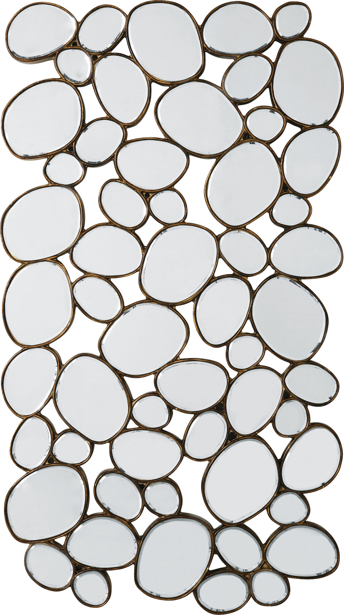 Lustro wiszące Water Drops 135x78 cm miedziane – grafika-1.
