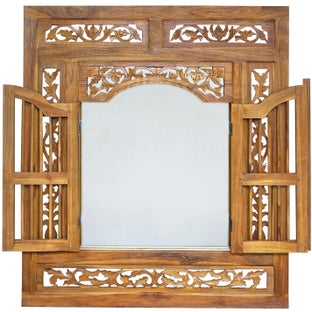 Lustro z drewna recyklingowanego naturalne do nowoczesnych wnętrz – grafika-1.