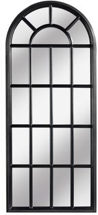Czarne lustro wiszące z małymi kwartałami o zaokrąglonym kształcie 60x140 cm – grafika-1.