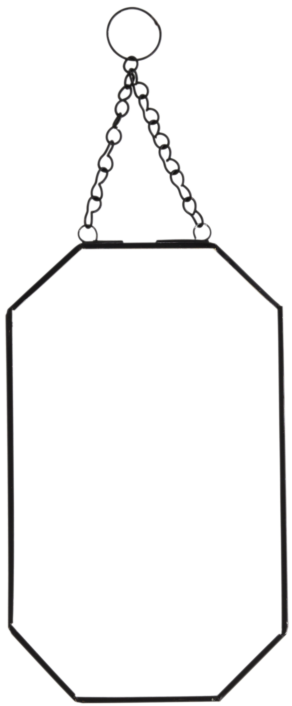 Lustro wiszące czarne 15x25 cm – obraz-1