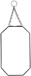 Lustro wiszące czarne 15x25 cm – obraz-1
