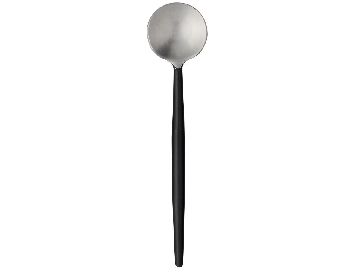 Łyżeczka do herbaty Latasha 15cm czarno-srebrna – obraz-1