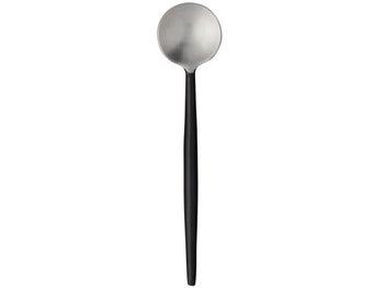Łyżeczka do herbaty Latasha 15cm czarno-srebrna – obraz-1