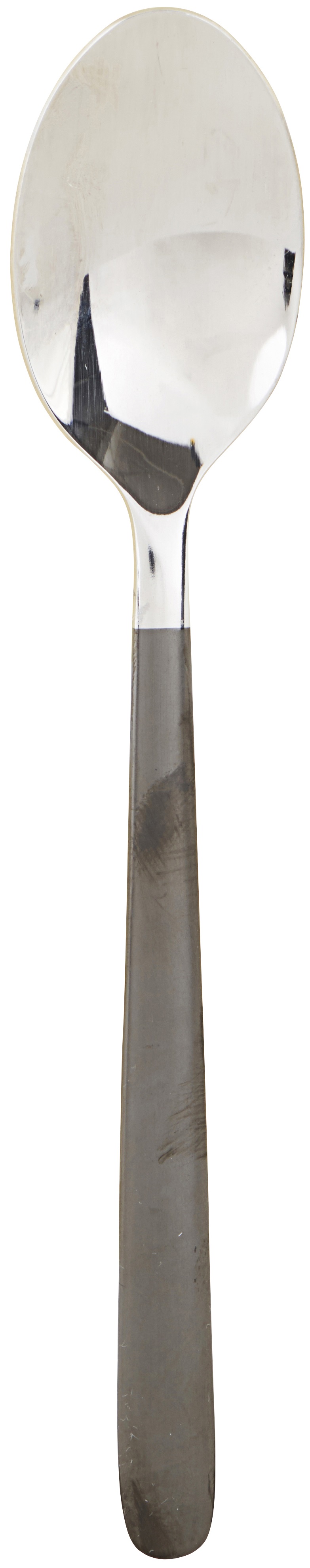 Łyżeczka ze stali nierdzewnej czerń i srebro 15 cm  – obraz-1