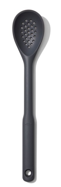 Łyżka cedzakowa silikonowa czarna – obraz-1