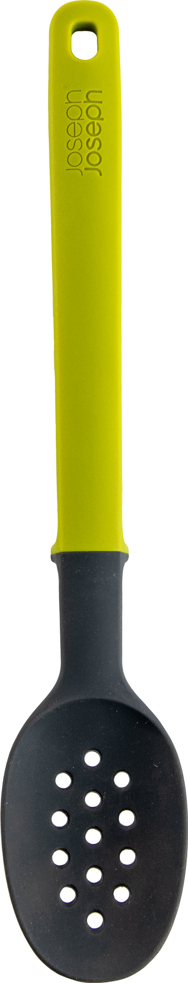 Łyżka cedzakowa silikonowa zielona 31,5 cm – obraz-1