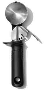 Łyżka/gałkownica do lodów srebrno-czarna – grafika-1.