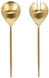Łyżki do sałat 28 cm złote – obraz-1
