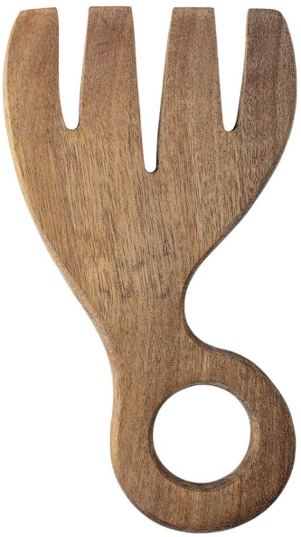 Łyżki do sałat Zelfa 18x10 cm drewniane (2-set) – obraz-1