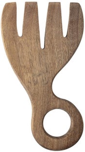 Łyżki do sałat Zelfa 18x10 cm drewniane (2-set) – obraz-1