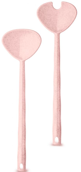 Łyżki do sałat różowe 30 cm – obraz-1