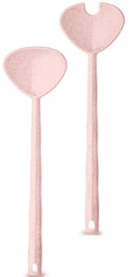 Łyżki do sałat różowe 30 cm – obraz-1