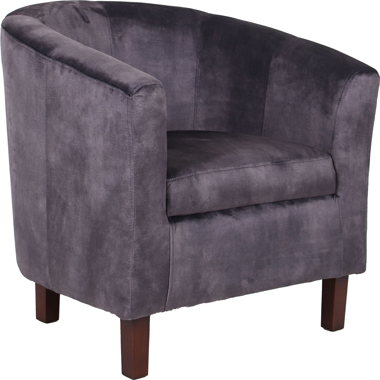 Fotel z aksamitną tapicerką w ciemnoszarym kolorze o wymiarach 74x70 cm – grafika-1.