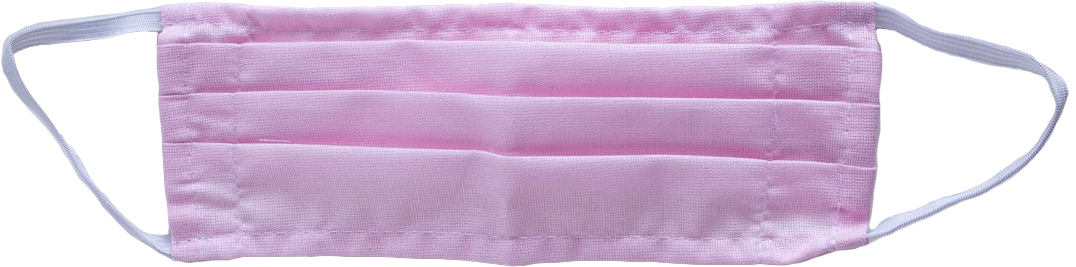 Maseczka wielokrotnego użytku z filtrem bawełniana różowa – obraz-1