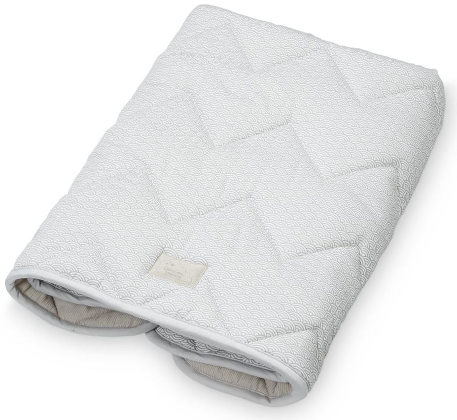 Mata do zabawy bawełna szara 95x75 cm – obraz-1