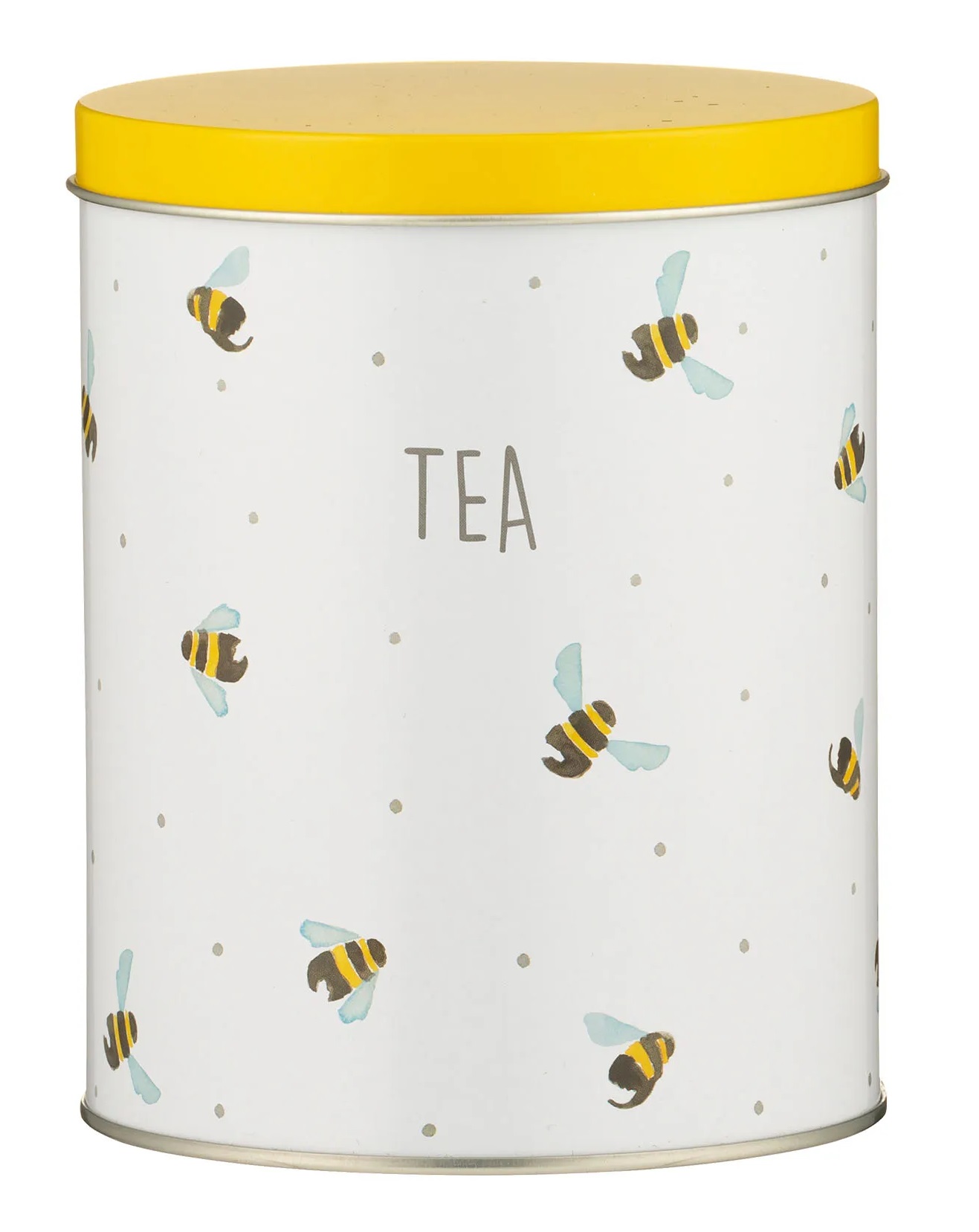Metalowy pojemnik na herbatę z motywem pszczół o pojemności 1,3L – obraz-1