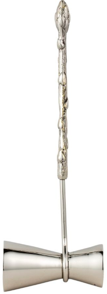 Miarka barmańska mosiądz srebrna 25x9 cm – obraz-1